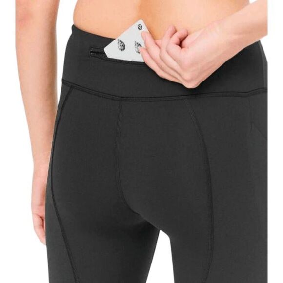 LULULEMON ATHLETICA Pace Rival Crop "Full-On Luxtreme 22' In Black Size 2 - Picture 3 of 8